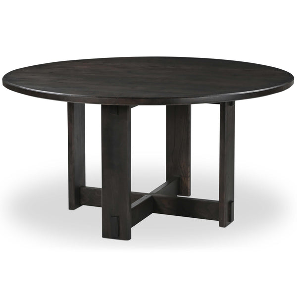 home fashion Glenn Round Dining Table Dark Brown