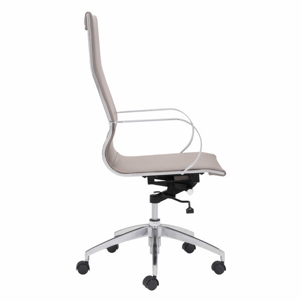Home Fashion Glider High Back Office Chair Taupe