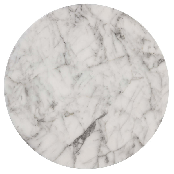 Home Fashion Goya Side Table White Marble Look