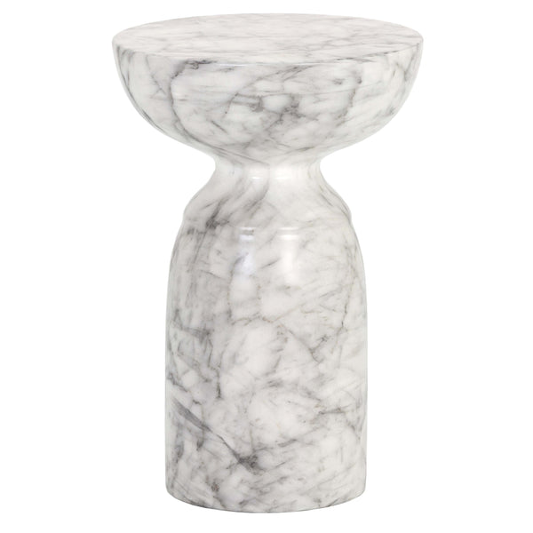 home fashion Goya Side Table White Marble Look
