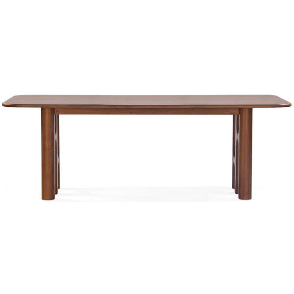 Home Fashion Grotto Dining Table Light Walnut