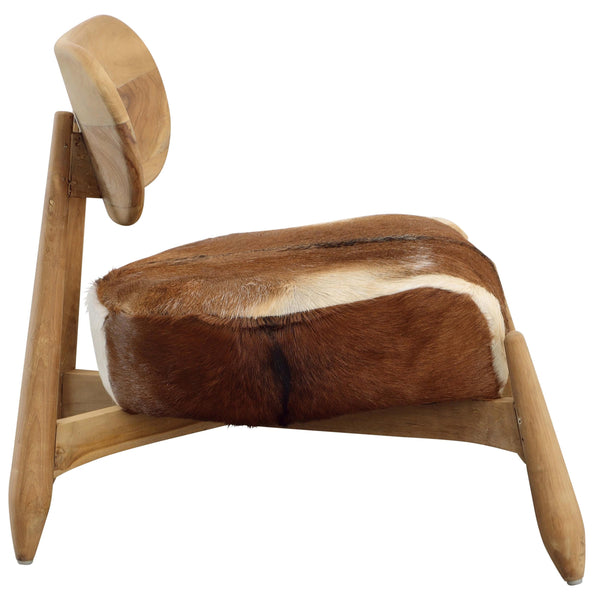 Home Fashion Guleen Chair Brown And White Hide