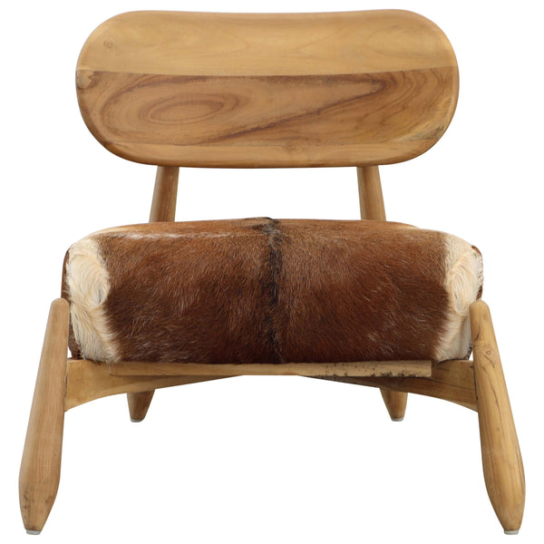 Home Fashion Guleen Chair Brown And White Hide