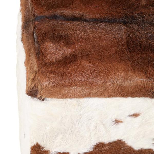 Home Fashion Hair On Hide Benches Multi Set Of 2