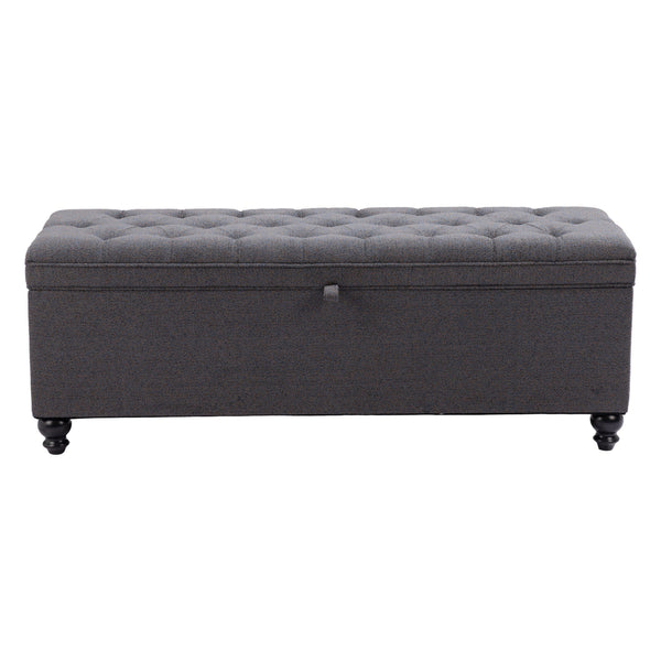 Home Fashion Halifax Storage Bench Gravel Gray