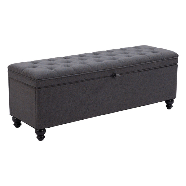 home fashion Halifax Storage Bench Gravel Gray