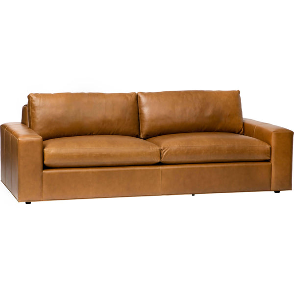 Home Fashion Halston Leather Sofa Libby Amaretto