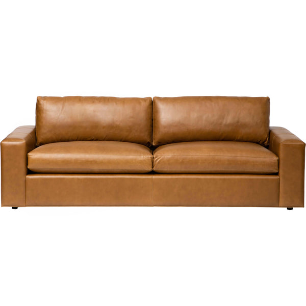 home fashion Halston Leather Sofa Libby Amaretto