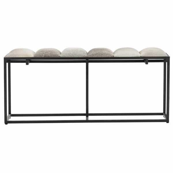 Home Fashion Hampton Hair On Hide Bench