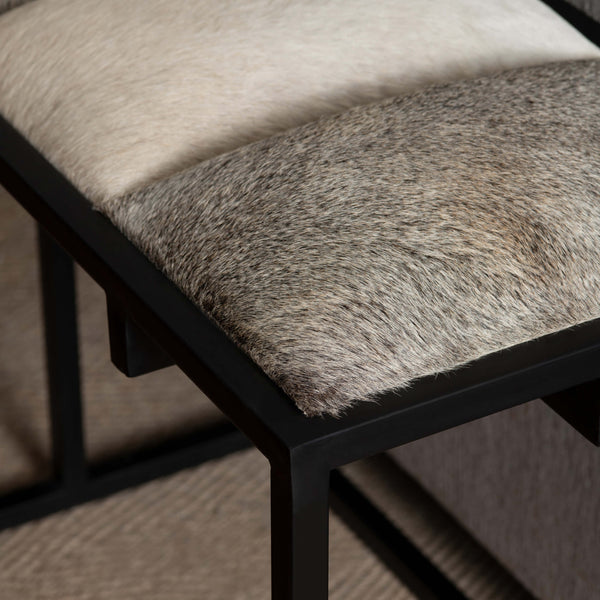 Home Fashion Hampton Hair On Hide Bench