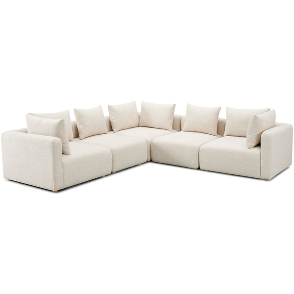 home fashion Hangover 5 Piece Sectional Cream