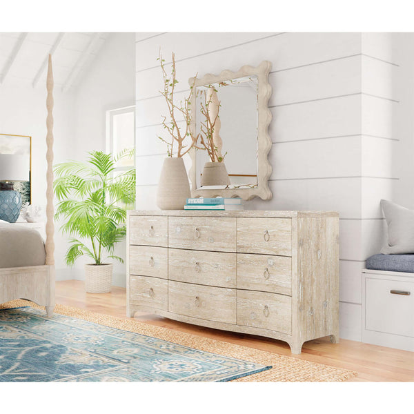 Home Fashion Harbour 9 Drawer Dresser Whitewashed