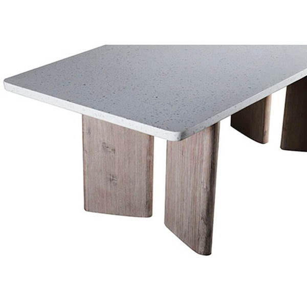 Home Fashion Harrell Dining Table White Terazzo