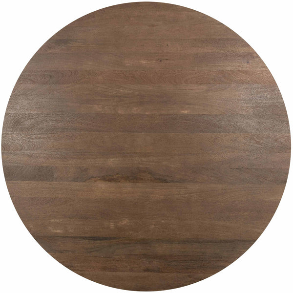 Home Fashion Hera Round Dining Table Brown