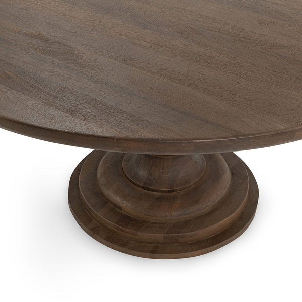 Home Fashion Hera Round Dining Table Brown