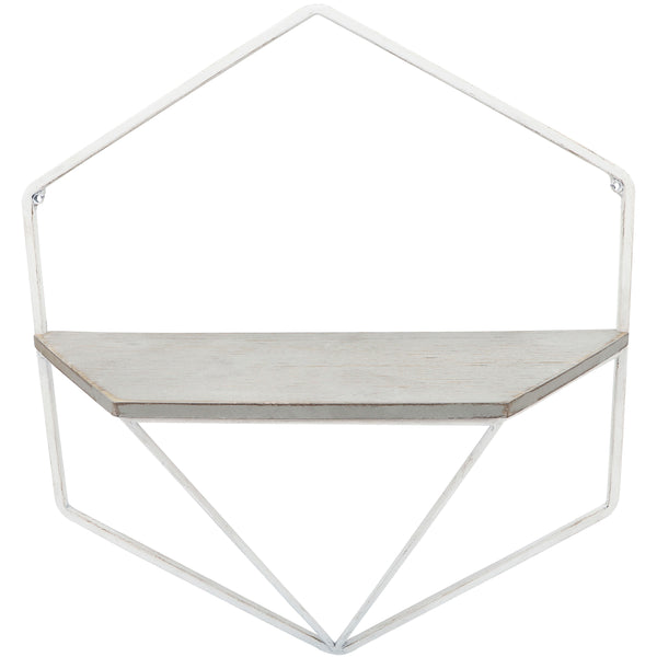 home fashion Hexagon Wall Shelves White/Gray