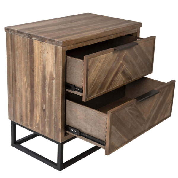 Home Fashion Holbrook Nightstand Antique Brown