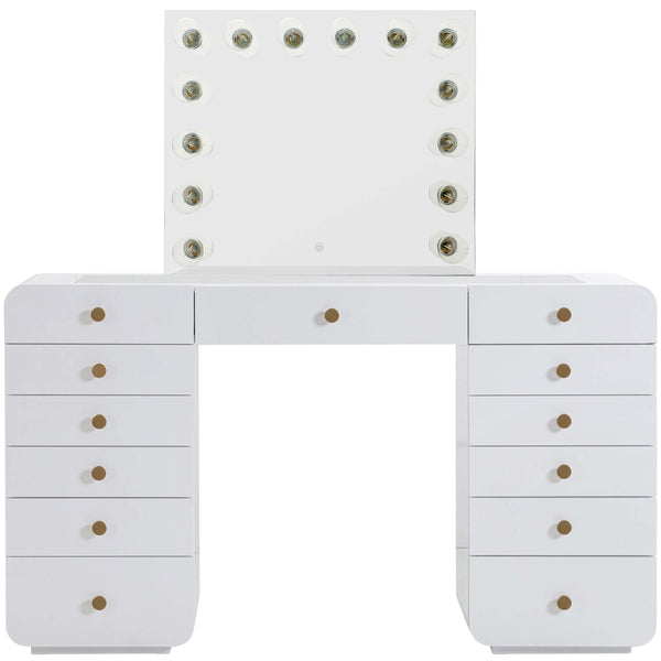 Home Fashion Hollywood Vanity Desk White