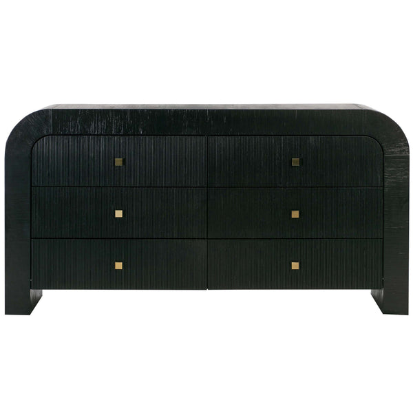 Home Fashion Hump 6 Drawer Dresser Black