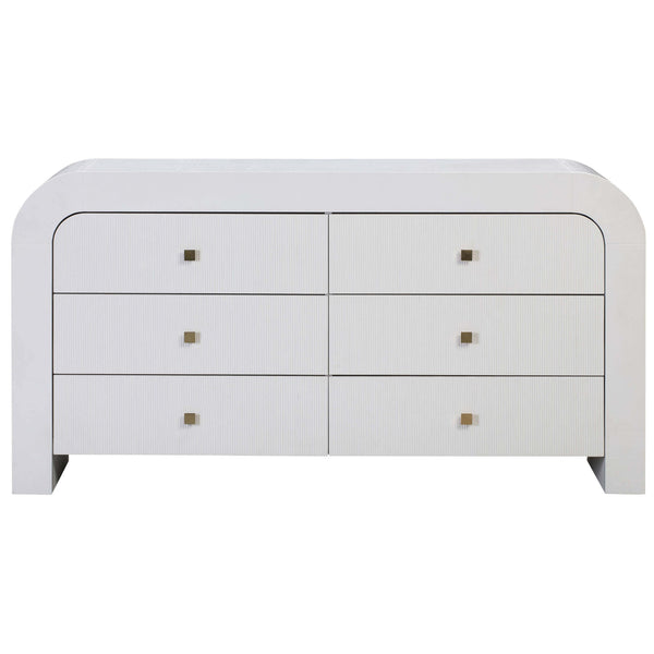 Home Fashion Hump 6 Drawer Dresser White