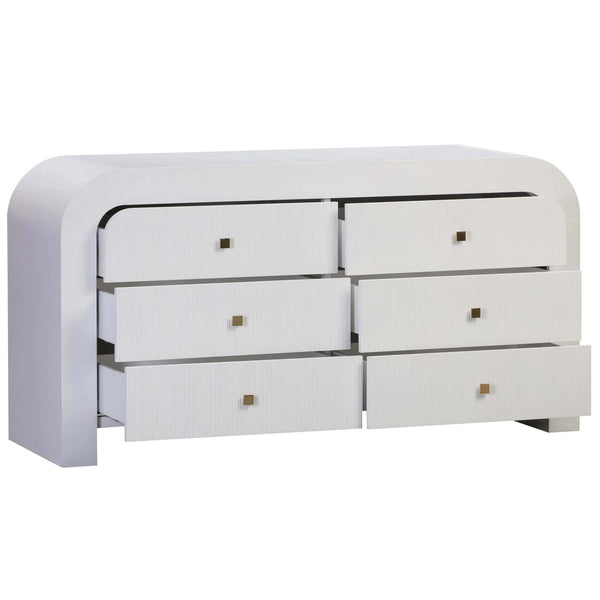 Home Fashion Hump 6 Drawer Dresser White