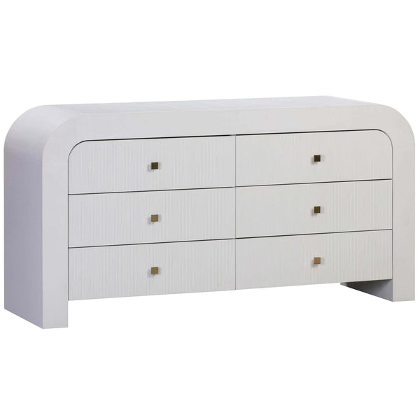 home fashion Hump 6 Drawer Dresser White