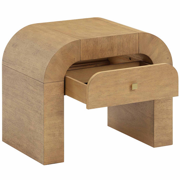 Home Fashion Hump Nightstand Natural