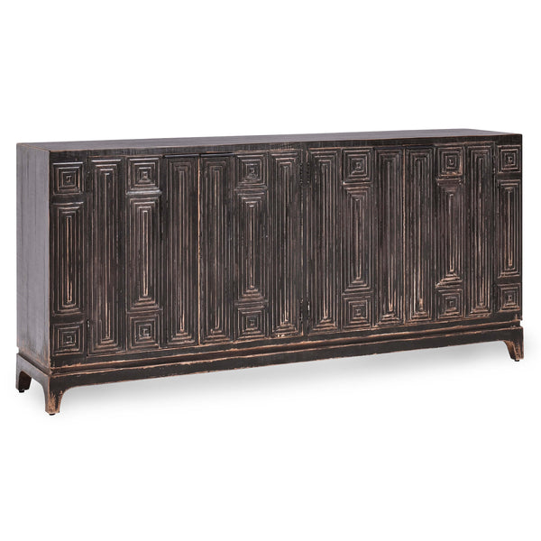 home fashion Iza 4 Door Sideboard Distressed Black