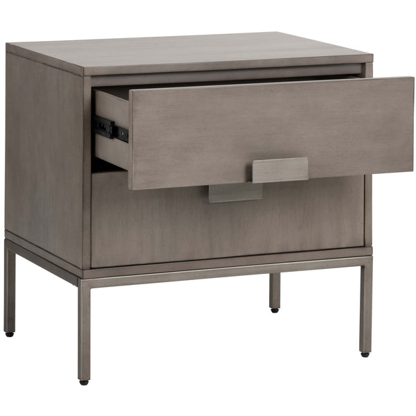 Home Fashion Jade Nightstand Ash Grey