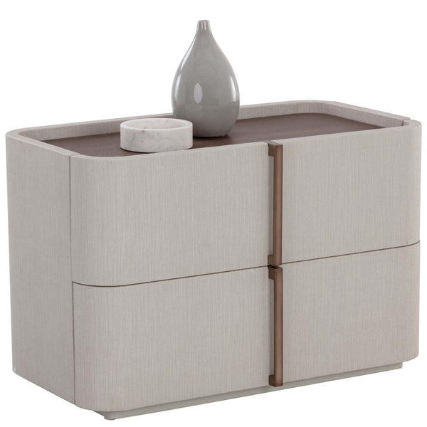 Home Fashion Jamille Large Nightstand Cream