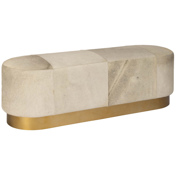 home fashion Jordan Leather Bench Frosted Hide