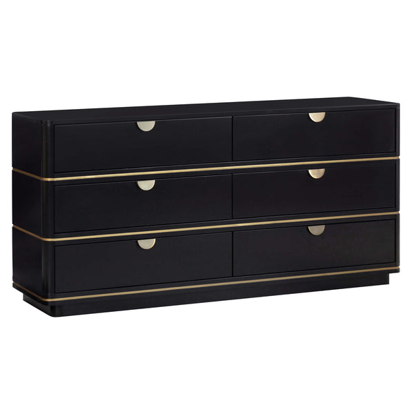 home fashion Julieta 6 Drawer Dresser Black