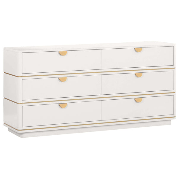 home fashion Julieta 6 Drawer Dresser Cream
