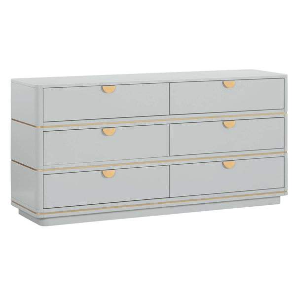 home fashion Julieta 6 Drawer Dresser Grey