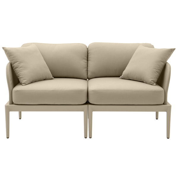home fashion Kapri Outdoor Modular Loveseat Taupe