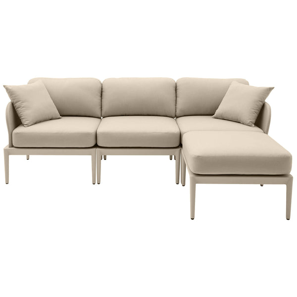 Home Fashion Kapri Outdoor Modular Sectional Taupe
