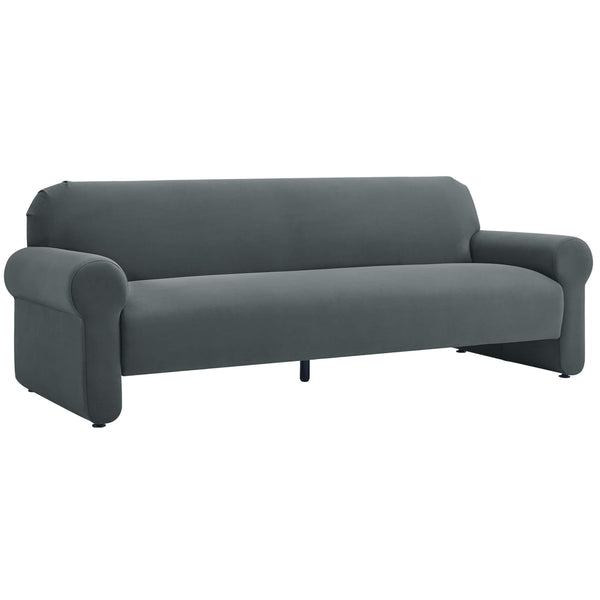 Home Fashion Keelee 84" Velvet Sofa Grey