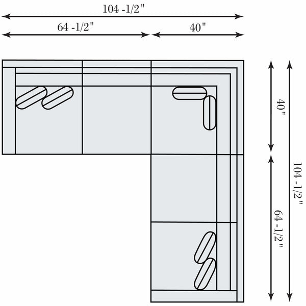 Home Fashion Kelsey Sectional 2 Piece