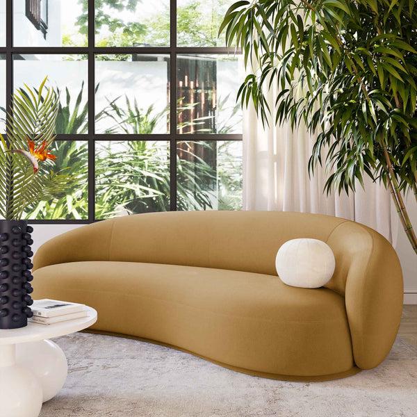 Home Fashion Kendall Velvet Sofa Cognac