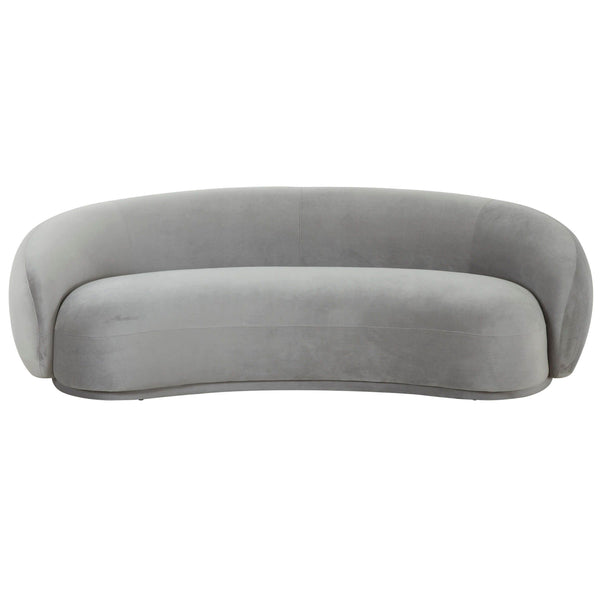 home fashion Kendall Velvet Sofa Light Grey