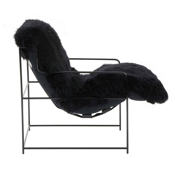 Home Fashion Kimi Sheepskin Chair Black