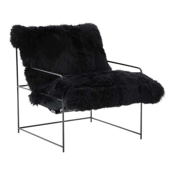 home fashion Kimi Sheepskin Chair Black