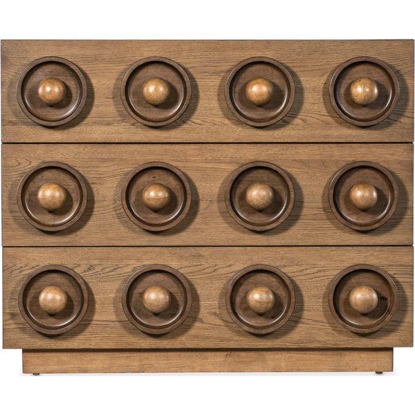 Home Fashion Knobby 3 Drawer Chest Light Wood