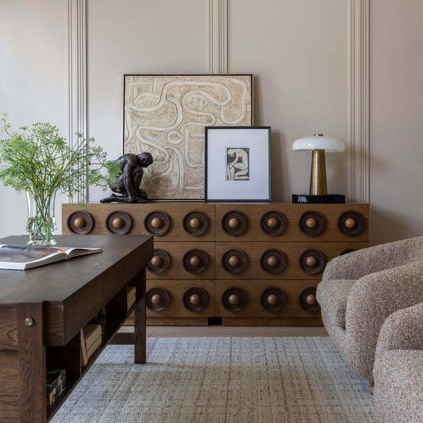 Home Fashion Knobby 3 Drawer Chest Light Wood