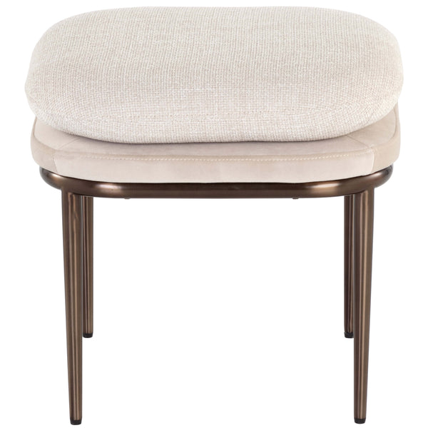 Home Fashion Koffi Stool Meg Taupe/Chacha Cream