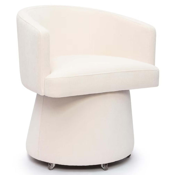 home fashion Kristen Rolling Desk Chair Cream