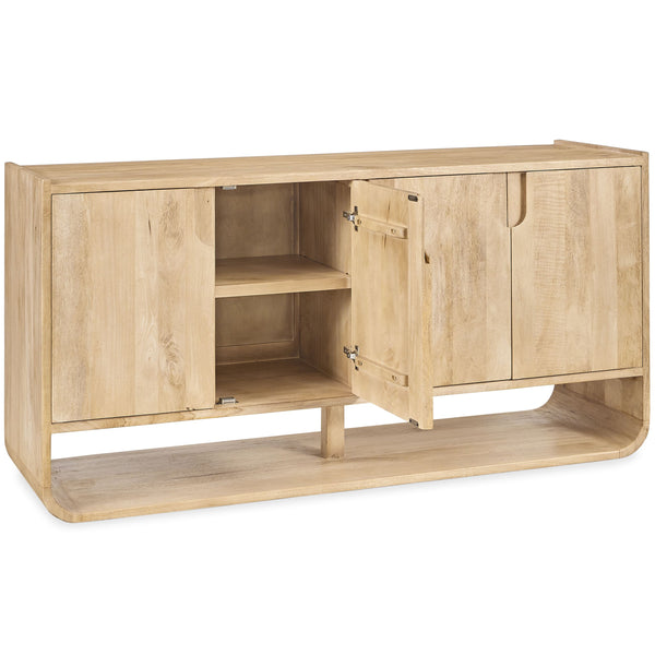 Home Fashion Laguna 4 Door Buffet Butternut