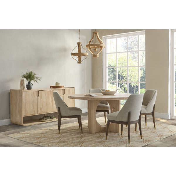 Home Fashion Laguna Round Dining Table Butternut