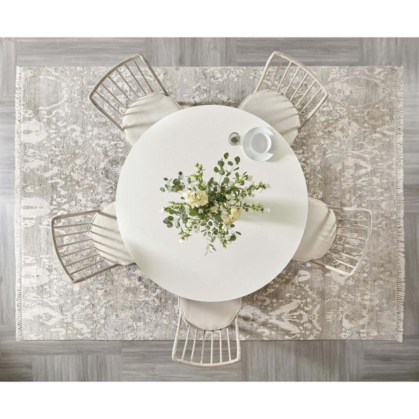 Home Fashion Laguna Round Dining Table Shell White