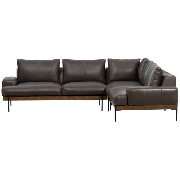 Home Fashion Largo Leather Sectional Storm